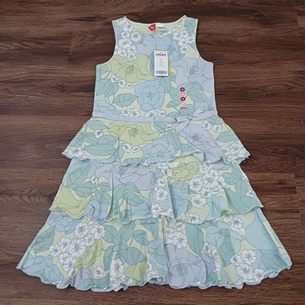 New Vtg 2005 Gymboree Petit‎ Four Floral Sleeveless Dress Size 9 New